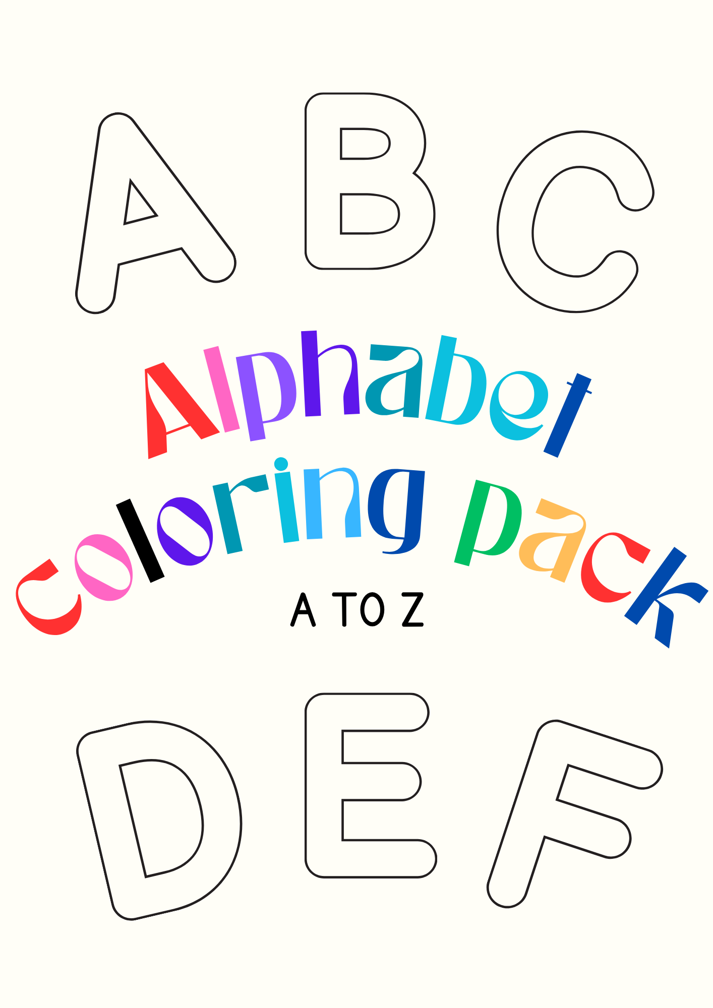 A to Z Alphabet Coloring Pack – Fun & Educational Printables