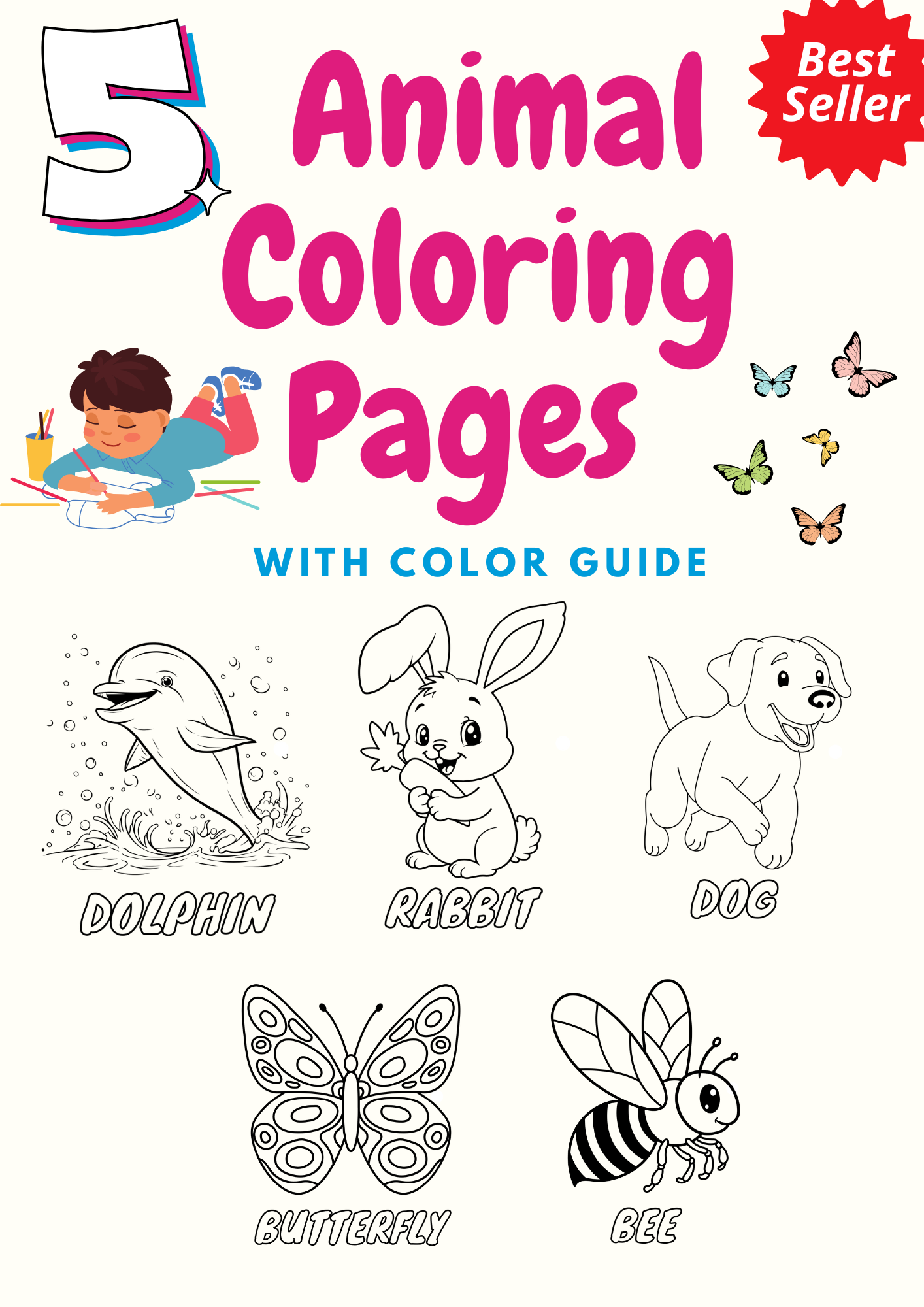 AdventureColors: Animal Pages Pack With color Guide !