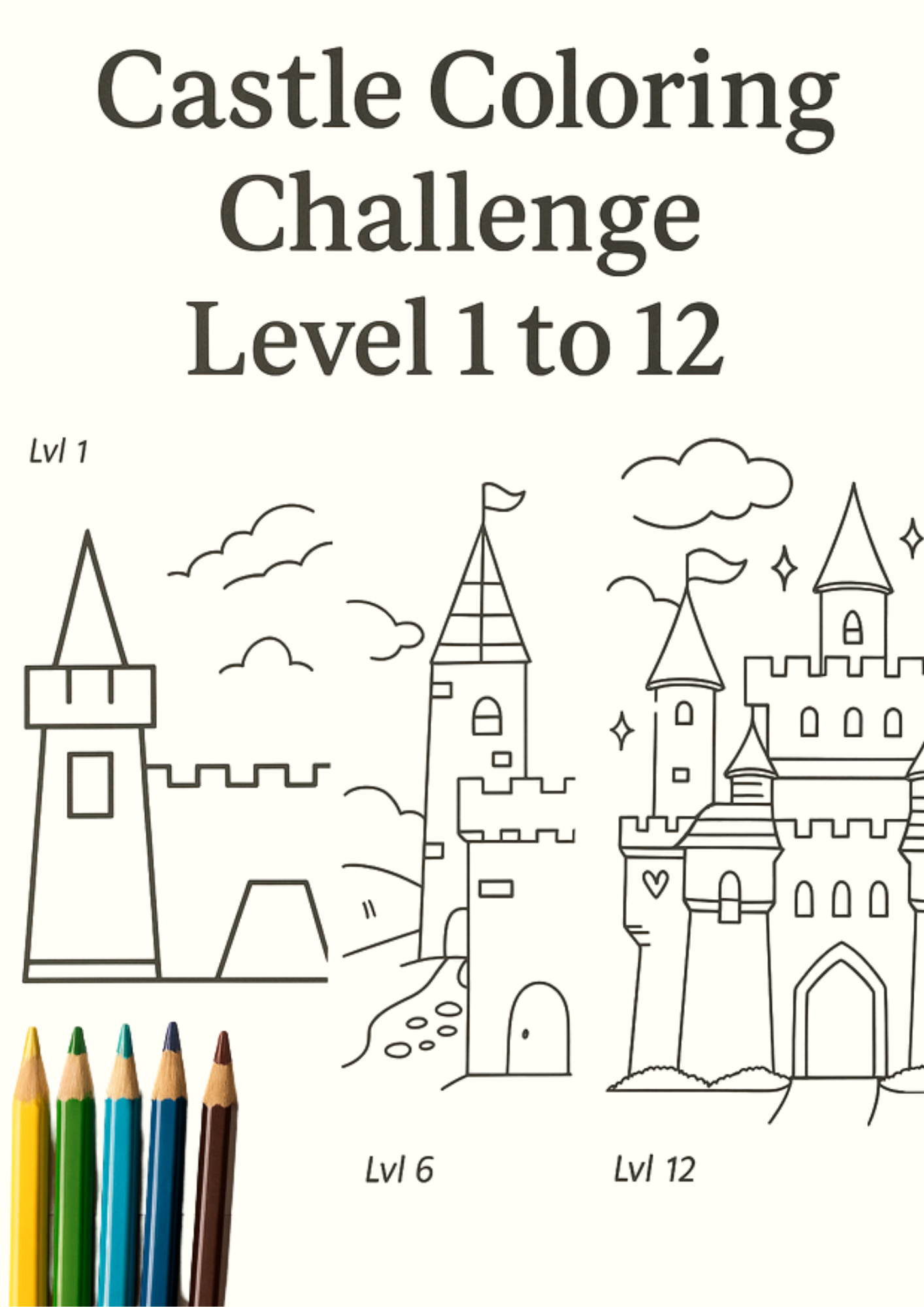 Castle Coloring Challenge β 12 Levels from Easy to Hard